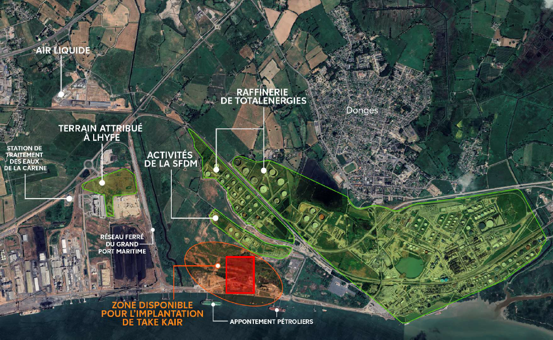 Emplacement prevu pour le projet